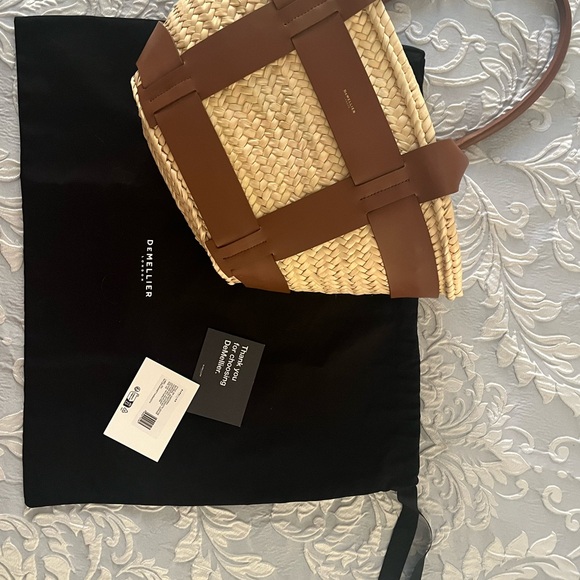 DeMellier Tan and Brown Large Woven Tote - Picture 6 of 13